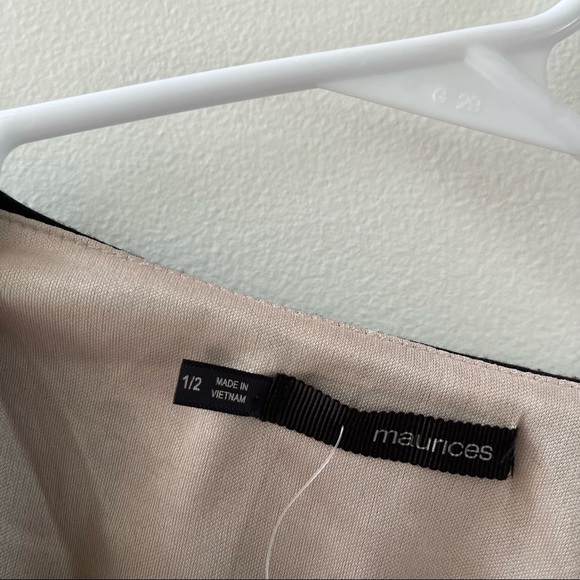 Maurice’s 1/2 black dress with tan / nude lace - Picture 2 of 6